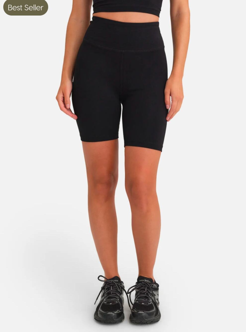 MATE The Label Organic Stretch Cotton Bike Shorts S 6" Black NWOT